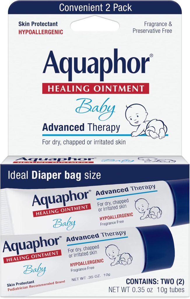 Aquaphor Baby Healing Ointment To-Go Pack - Advanced Therapy for Chapped Cheeks and Diaper Rash -2 Count(Pack of 1)