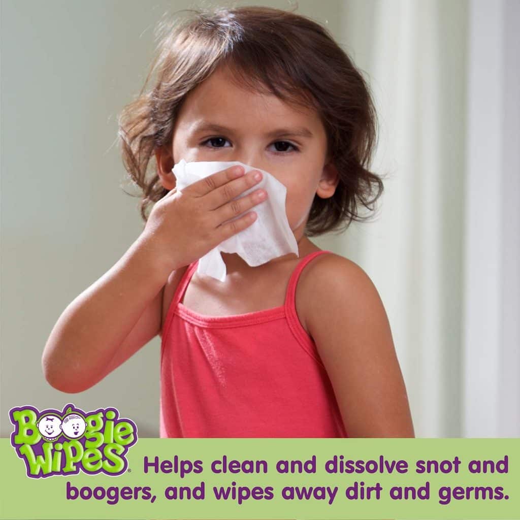 Baby Saline Wipes by Boogie for Face, Hand, Body  Nose, FSA/HSA Eligible, Made with Vitamin E, Aloe, Chamomile and Natural Saline, Fresh Scent, 45 Count