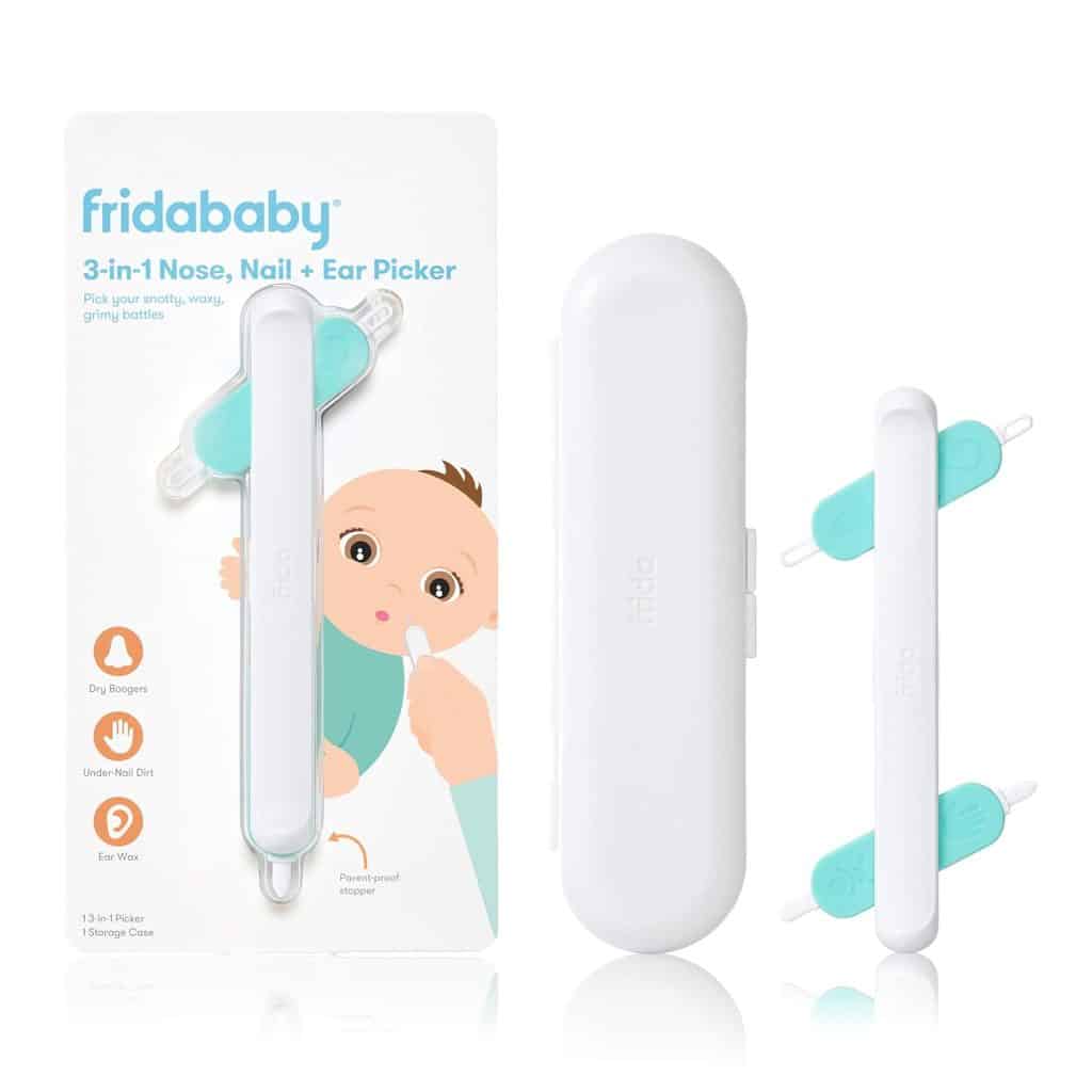 Frida Baby 3-in-1 Nose, Nail + Ear Picker by Frida Baby the Makers of NoseFrida the SnotSucker, Safely Clean Babys Boogers, Ear Wax  More