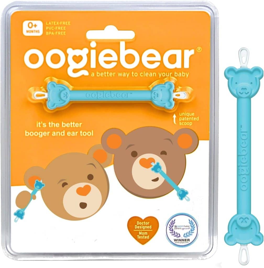 oogiebear - Nose and Ear Gadget. Safe, Easy Nasal Booger and Ear Wax Remover for Newborns, Infants and Toddlers. Dual Earwax and Snot Remover. Aspirator Alternative