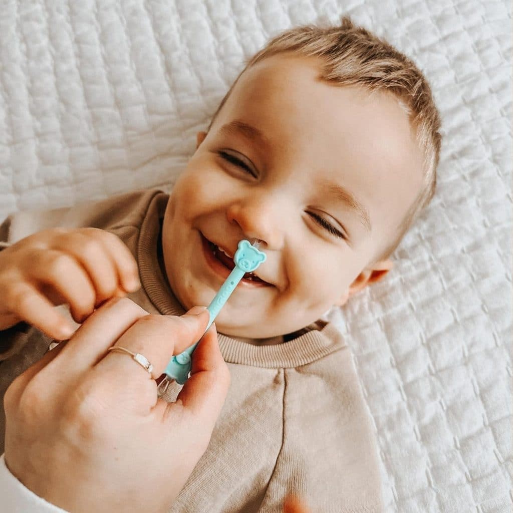 oogiebear - Nose and Ear Gadget. Safe, Easy Nasal Booger and Ear Wax Remover for Newborns, Infants and Toddlers. Dual Earwax and Snot Remover. Aspirator Alternative