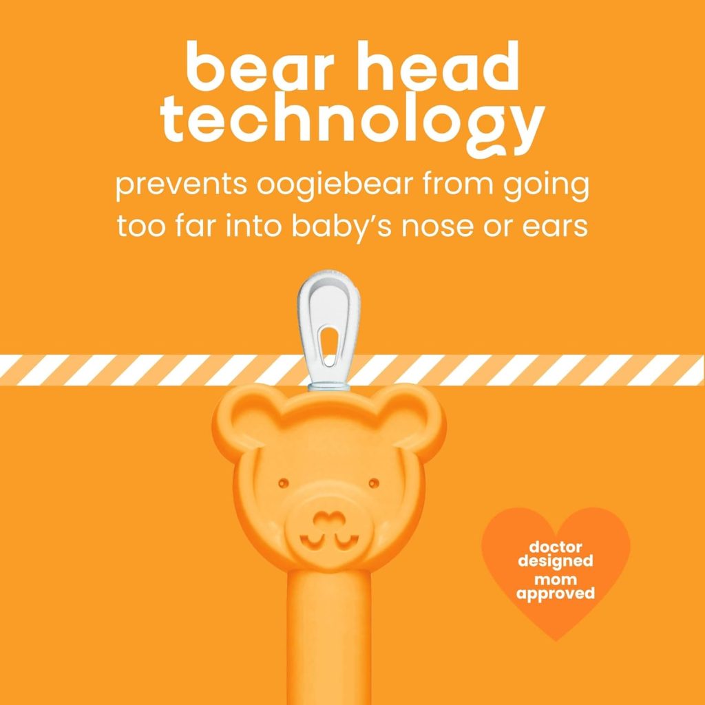 oogiebear - Nose and Ear Gadget. Safe, Easy Nasal Booger and Ear Wax Remover for Newborns, Infants and Toddlers. Dual Earwax and Snot Remover. Aspirator Alternative