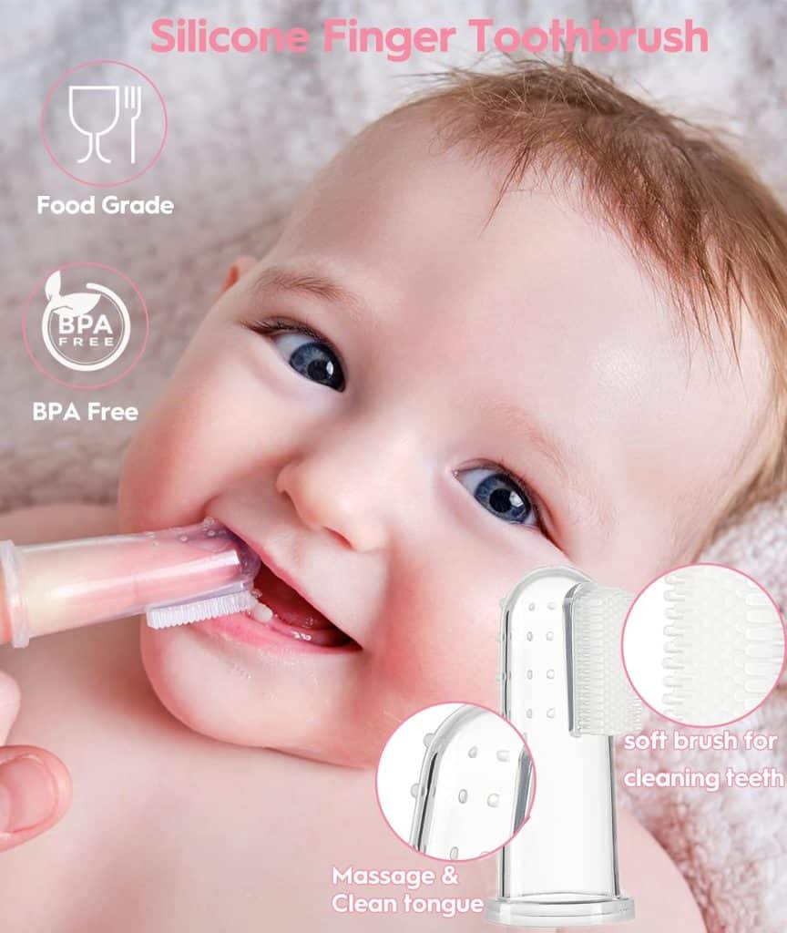 Baby Healthcare and Grooming Kit, Safety Newborn Nursery Care Set, with Hair Brush Comb, Nail Clipper, Thermometer, Pacifier Clip, Nasal Aspirator for Newborn Infant Baby Girls Boys (Pink)