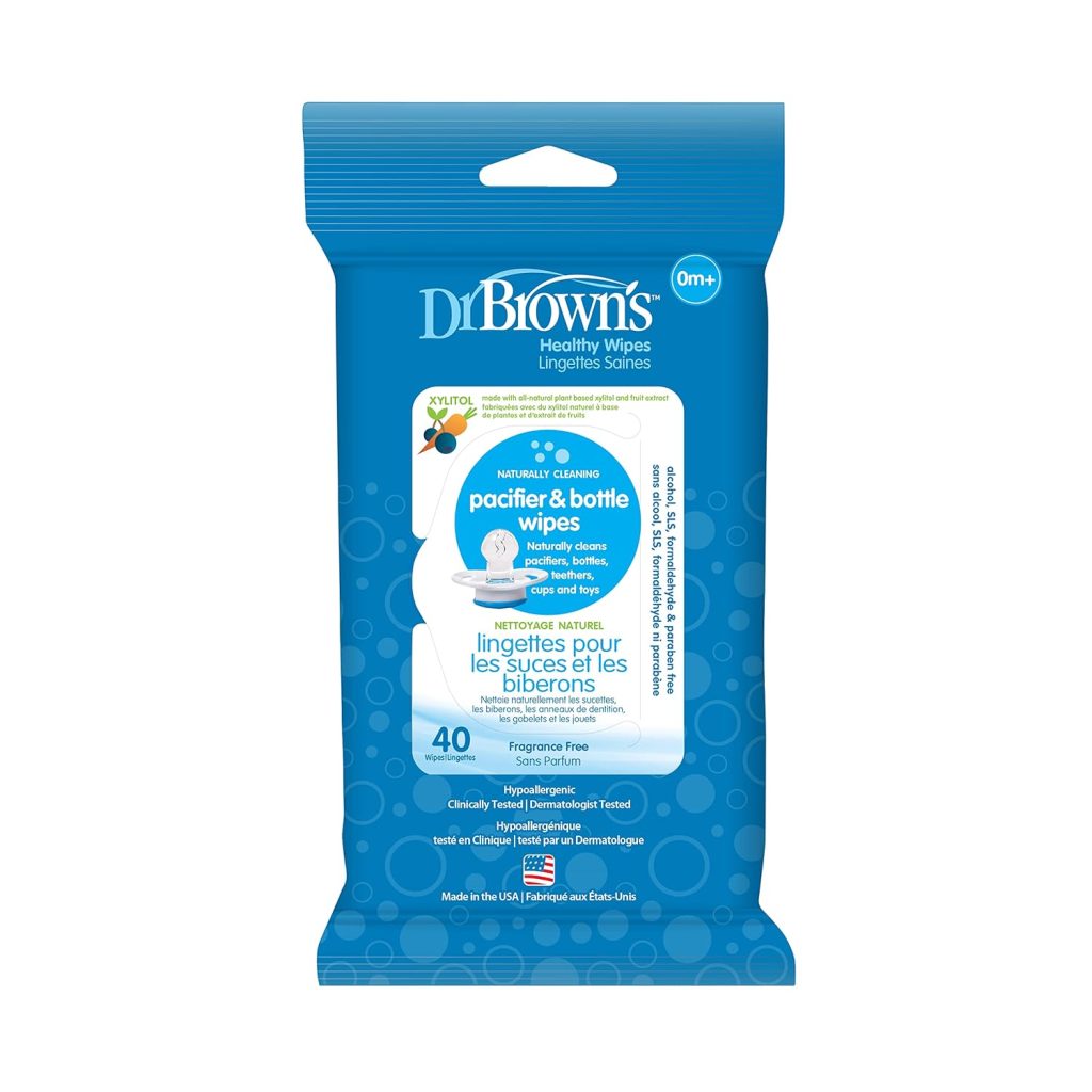 Dr. Browns Pacifier and Bottle Wipes, 40 Count