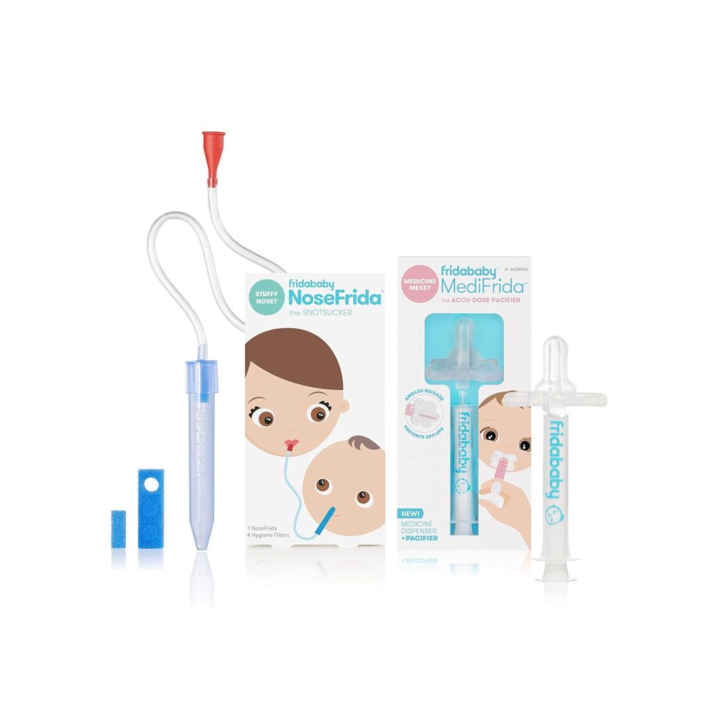 Frida Baby Medicine Pacifier, Medi Frida Baby Medicine Syringe  Accu-Dose Pacifier, Baby Medicine Dispenser for Mess  Fuss Free Use