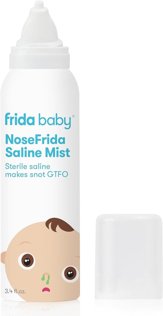 Frida Baby NoseFrida Saline Spray|Saline Nasal Spray to Soften Nasal Passages for Use Before NoseFrida The SnotSucker