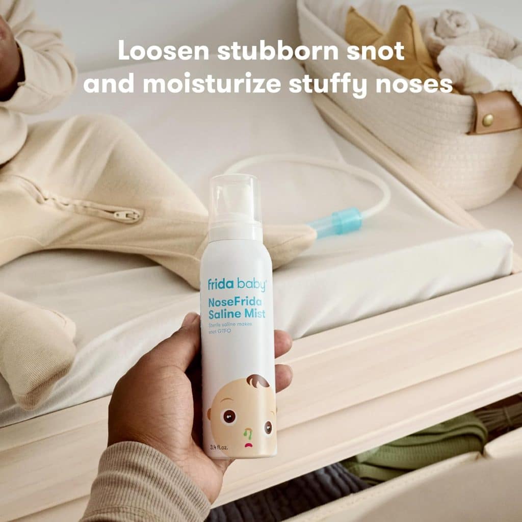 Frida Baby NoseFrida Saline Spray|Saline Nasal Spray to Soften Nasal Passages for Use Before NoseFrida The SnotSucker
