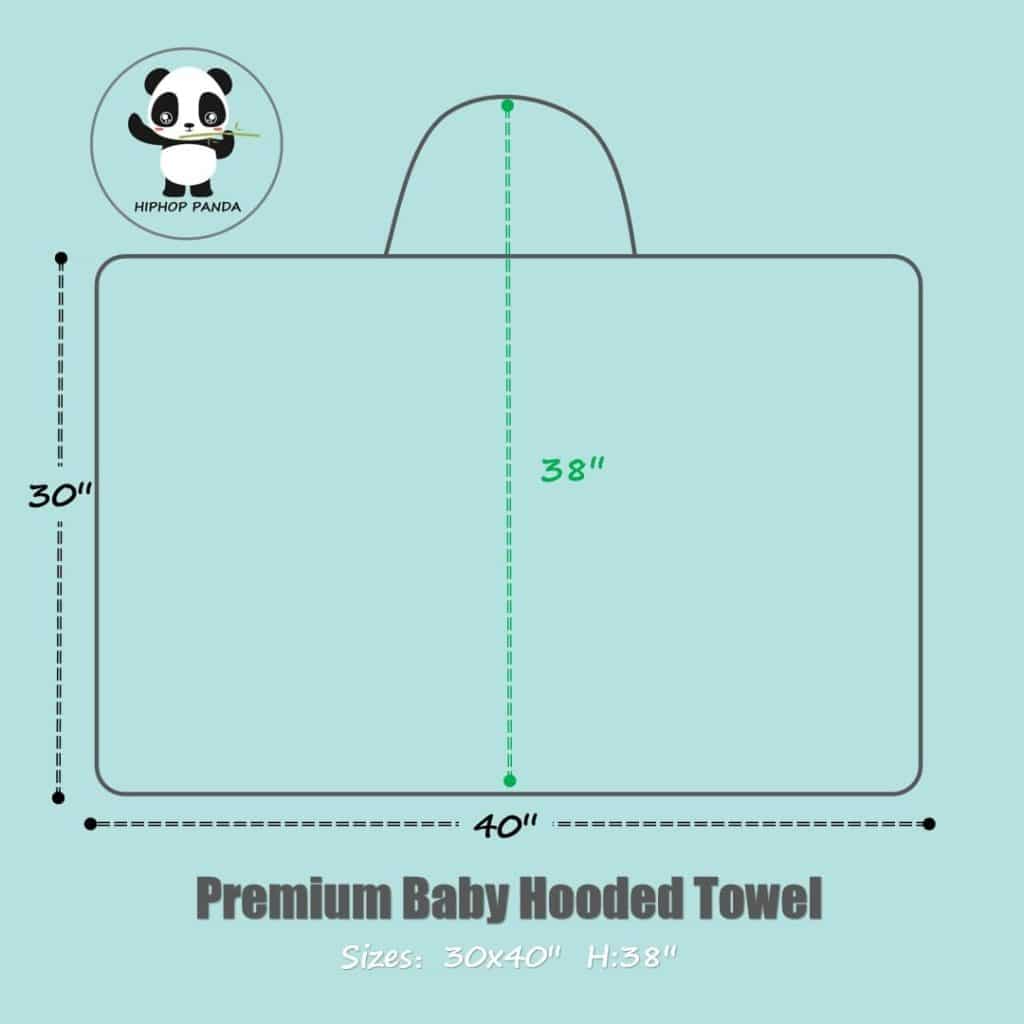 HIPHOP PANDA Hooded Towel - Rayon Made from Bamboo, Soft Bath Towel with Bear Ears for Babie, Toddler, Infant - Ultra Absorbent, Baby Stuff Shower Gifts for Boy and Girl - (Bear, 30 x 30 Inch)
