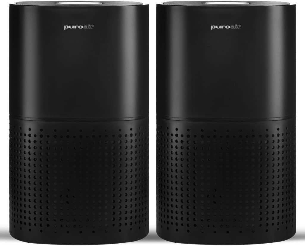 PuroAir HEPA 14 Air Purifiers for Home - Covers 1,115 Sq Ft - Air Purifier For Large Rooms - Filters Up To 99.99% of Pet Dander, Smoke, Allergens, Dust, Odors, Mold (2 PACK)