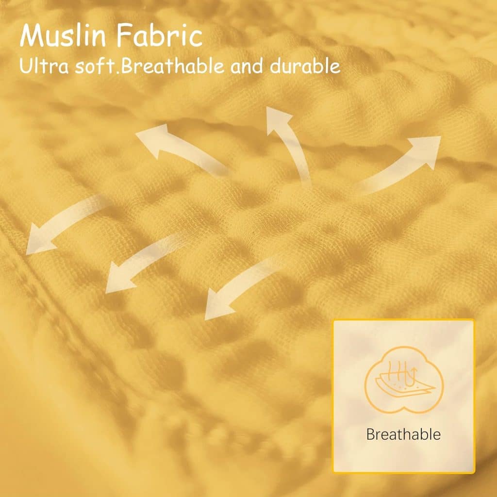 12 Pack Muslin Burp Cloths 100% Cotton Muslin Cloths Large 20x10 Extra Soft and Absorbent Baby Burping Cloth - White
