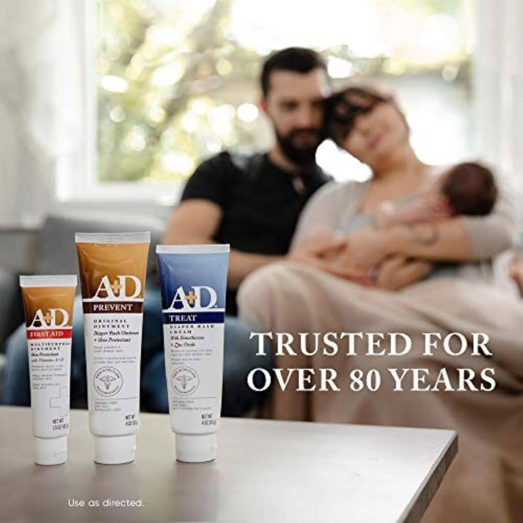 A+D Original Diaper Rash Ointment - Prevents  Protects Against Diaper Rash - Moisturizing Skin Protectant With Vitamins A  D - Healing Skin Ointment for Dry and Cracked Skin - 1.5oz