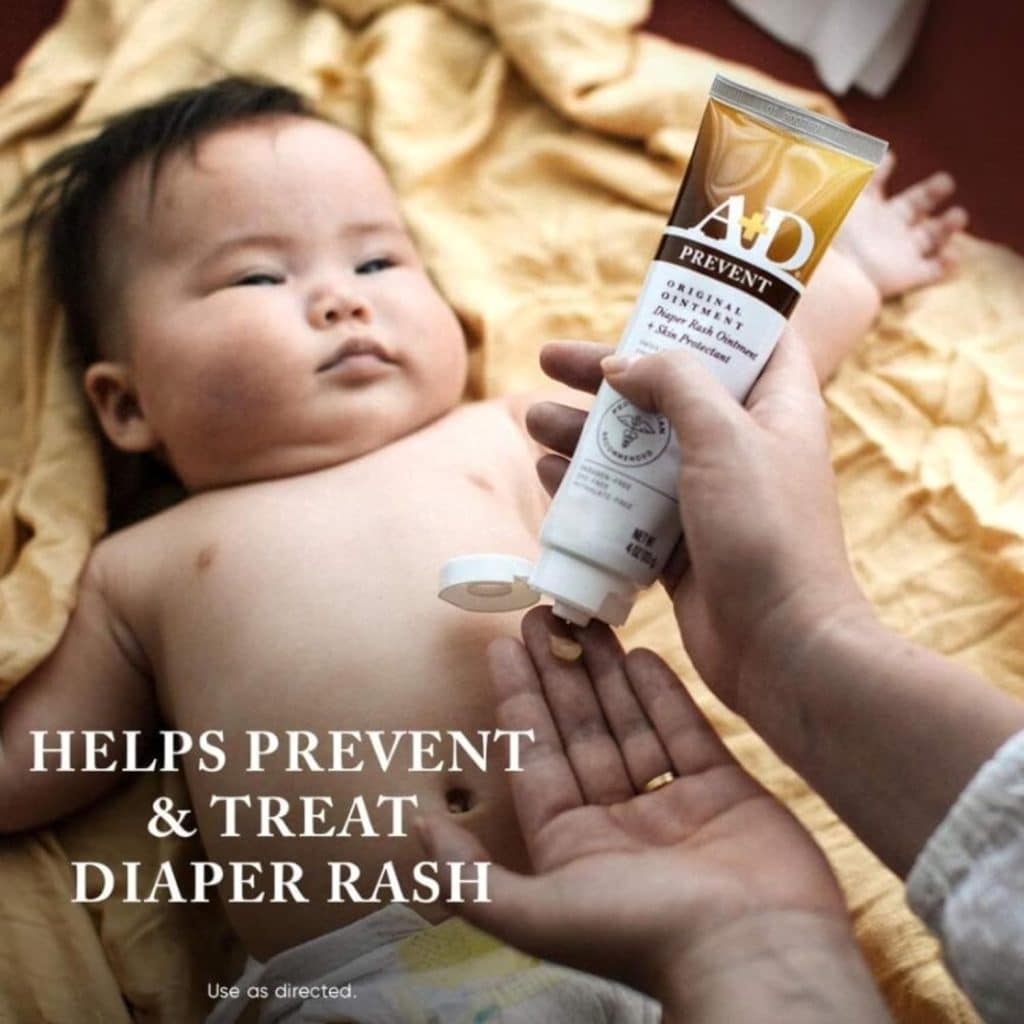 A+D Original Diaper Rash Ointment - Prevents  Protects Against Diaper Rash - Moisturizing Skin Protectant With Vitamins A  D - Healing Skin Ointment for Dry and Cracked Skin - 1.5oz