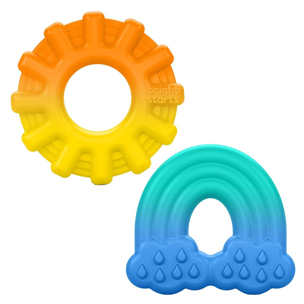 Bright Starts Grab  Spin Baby Rattle  BPA-Free Teether Toy, Ages 3 Months+