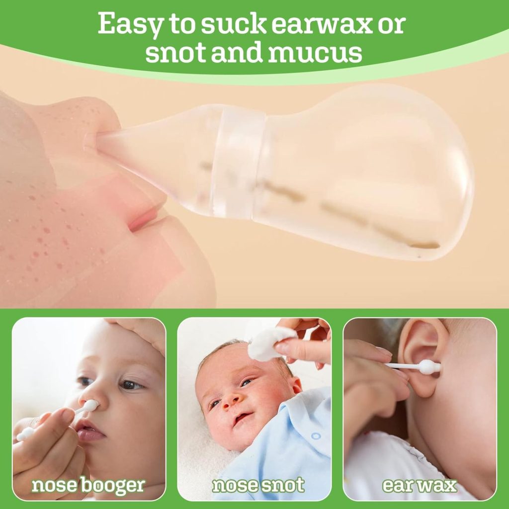 Haakaa Silicone Baby Nasal Aspirator | Nose Bulb Syringe | Easy-Squeezy Baby Nose Cleaner, 0m+ Newborn Infant Toddler - BPA Free Silicone