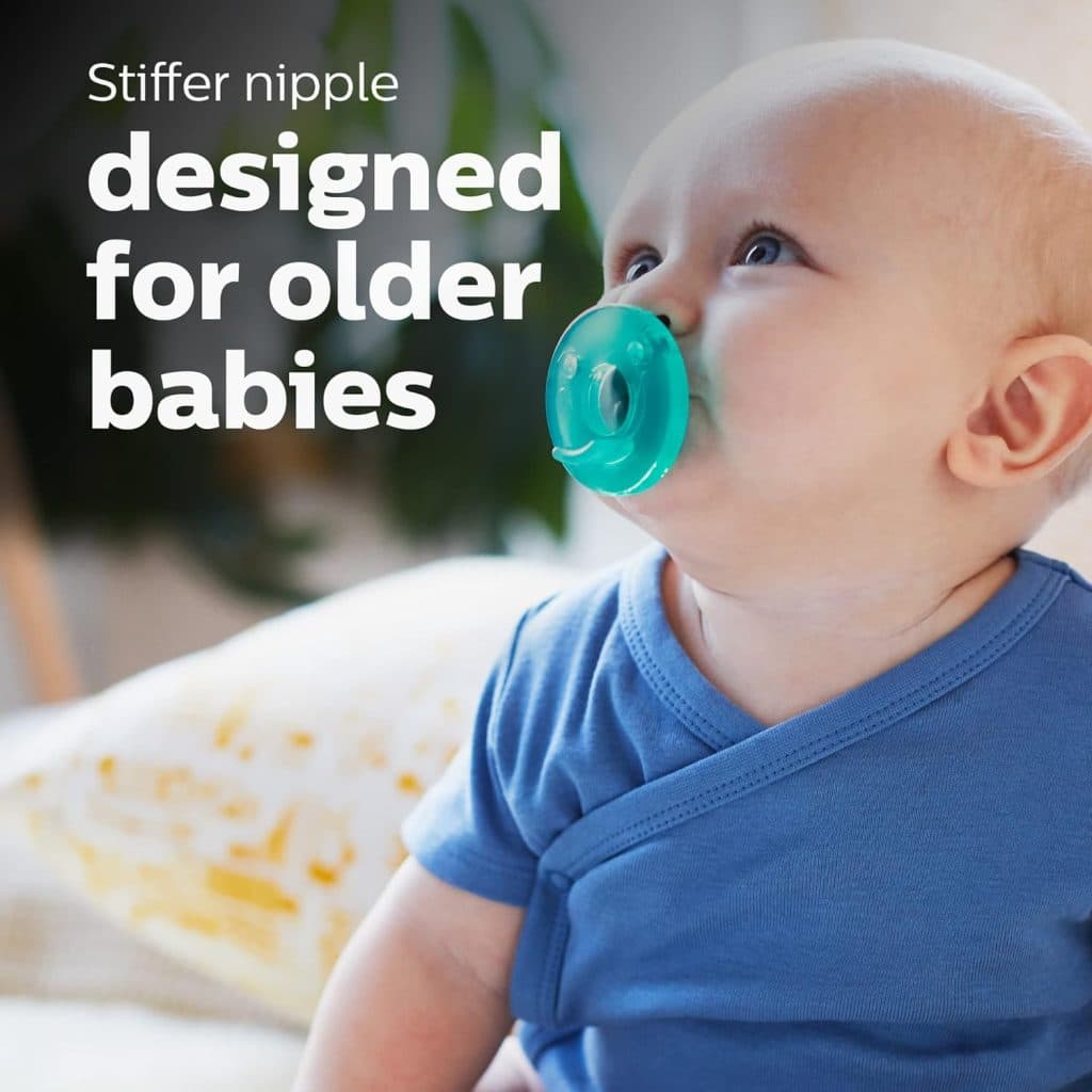 Philips AVENT Soothie Pacifier, 0-3 Months, Green, 4 Pack, SCF190/41